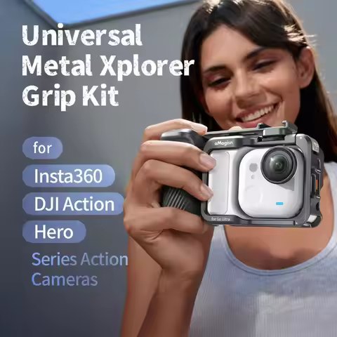 Aluminum Alloy Xplorer Grip Kit Handle Street Grip Vlog Holder for DJI Action 5Pro/4/3/Insta360 Ace 
