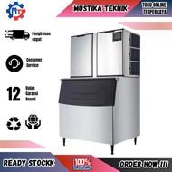 Mesin Es Batu Kristal 1 Ton Commercial Ice Maker 1000KG/24JAM Ice Cube Machine 1000 Kg