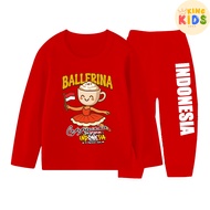 MERAH Oneset Clothes 17 August August Suit Wanset Dirgahayu 80th Setcel Merput Girls Set Red and Whi