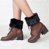 Feelme KK-027 Leg Warmer fur short boots made of furry knit. Suitable for winter spring autumn. Leg 