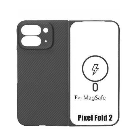 Magnetic carbon fiber case for For Google Pixel 9 Pro Fold Silm real Aramid Carbon Fiber lens protec
