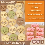 MaxgePC Halloween Cookie cutter Set Biscuit khuôn fondant embosser tem Halloween bên bánh trang trí 