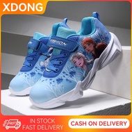 Size 25-36 kasut budak perempuan girl shoes Princess Elsa cute cartoon kids shoes comfortabl breatha