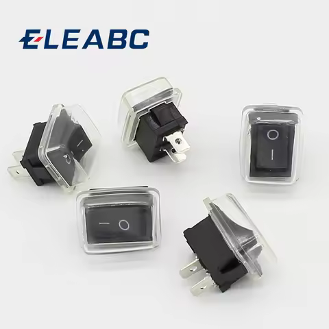 5Pcs/Lot Black Push Button Mini Switch 6A-10A 110V 250V 2Pin Snap-in On/Off Rocker Switch 21MM*15MM 