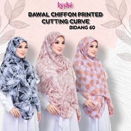 TUDUNG BAWAL CHIFFON PRINTED CUTTING CURVE BIDANG 60 (BORONG SAHAJA)