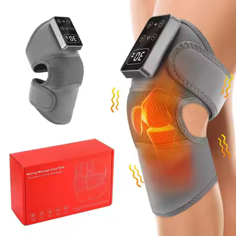 5 Gears Eletric Knee Massager Multifunction Relief Fatigue Heat Knee Massage Brace Rechargeable Knee