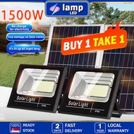 Solar light BUY 1 TAKE 1 outdoor lighting 1500W Solar Spotlight lampu solar IP67 Waterproof solar le