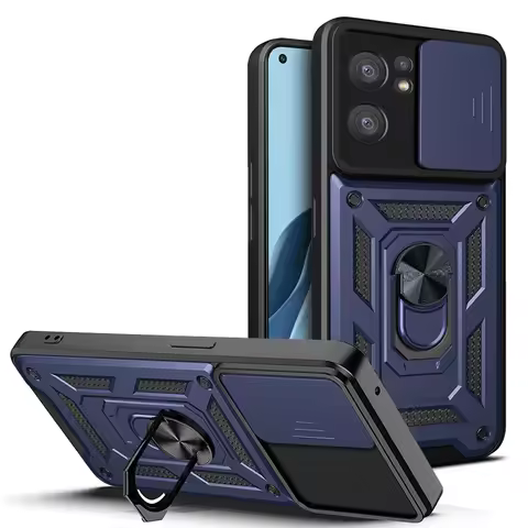 For OPPO RENO 7 pro 5G 4G Case Slide Camera Shockproof Armor For RENO 7 8 5 4 Find X5 Lite Car Magne