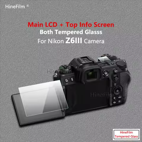 Z63 Z6III Camera Tempered Glass Protective Film for Nikon Z 6III Main LCD Display + Film Info Screen