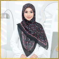 TUDUNG BAWAL AISYAH EXCLUSIVE COTTON VOILE PRINTED BIDANG 45 IRONLESS LAZER CUT & BABY SEAM HIJAB 09