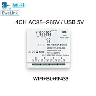 Ewelink Smart Switch R3 Pro Wifi RFBL 85-265V 4CH Mô-đun Rèm Cửa Nhà Để Xe Rơle Không Dây - Tự Động