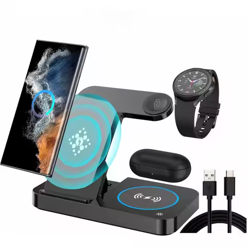 3 in 1 Wireless Charger for Samsung Galaxy S26 Ultra/S25/S24 Stand for Galaxy Watch 9/8/7/6/5 Buds 4