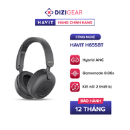 Tai Nghe Headphone Bluetooth HAVIT H655BT BT 5.3 Chống Ồn Chủ Động ANC Gamemode 60ms Nghe Đến 65H -