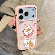 Carrot cat 16 fits 17 iPhone 14/13/11 Air cases Pro anti-fall wheel covers