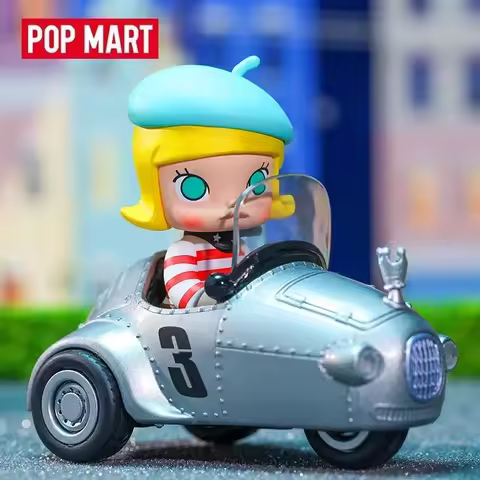 POP MART Molly Car Car Series Blind Box Mystery Box Toys Kawaii Ornaments Figurines Home Decor Deskt