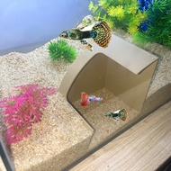 Aquarium Corner Cave Hideout for Axolotl Cichlid Fish Tank Decoration Aquascape Hide