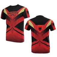 Albanian Flag Pattern T  Flag of Albania 3 D  print T  Men's sports competition jersey Eagle T  Boy'