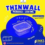 THINWALL SQUARE 250 RECTANGLEML 250ML Food Container Food Storage Container