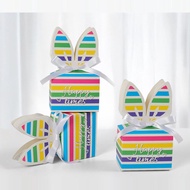 8 * 5.5 * 6cm Colorful Striped Rabbit Ears Children Gift Gift box Candy Gift box happy times box