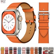 Watch strap Leather watch strap for Apple watch strap 44mm 45mm 41mm 42-46mm 40mm single tour correa