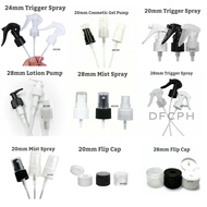 10pcsTrigger/Mist Spray Flip cap Lotion gel Pump HEADS ONLY 20/24/28mm fr 60, 100, 250,500 ml bottle