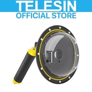 TELESIN Dome Port Waterproof Camera Housing Dive Case for DJI Osmo Action 5 Pro/4/3