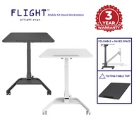 Flight Mobile Laptop Height Adjustable Desk Tilt and Fold Portable Sit Stand Table Standing Desk Stu
