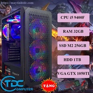 MAX PC graphic design gaming computer CPU core i5 9400F, 32GB Ram, 256GB M2 SSD, 1TB HDD 1050TI Card