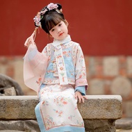 Summer childrens ancient clothing Gege Qing Dynasty court style improved cheongsam super fairy princ