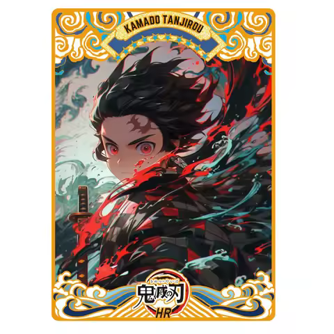2024 New Demon Slayer Metal Card Nezuko Mitsuri Rias Yae Miko Makima Albedo Card Genshin Impact Godd