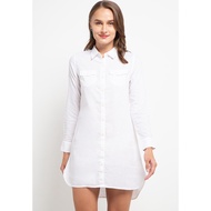 Giordano Linen Dress - Women's Clothes - White