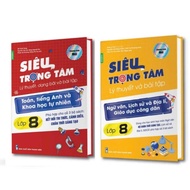 Combo 2 Cuốn Siêu Trọng Tâm Lớp 8 Lý Thuyết và Dạng Bài Tập Toán Tiếng Anh Và KHTN và Văn KHXH (Chân
