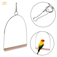 Portable Metal Parrot Perch Toy Swing Perch Stand Metal Parrot Training Toys for Cockatiels Parakeet