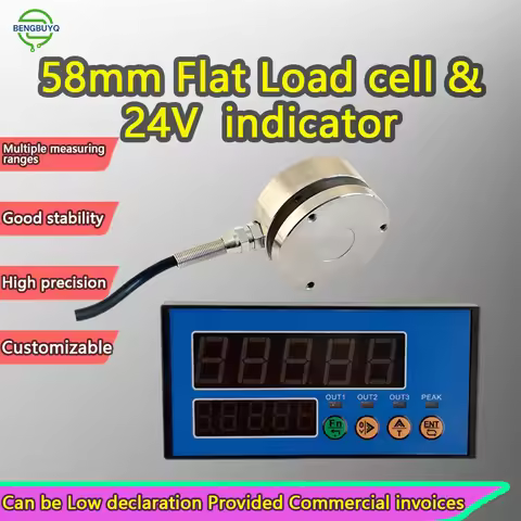 Load Cell DC 8-28V 80-265V AC Sensor 50kg–5t with Digital 5-Digit Indicator, 1.0–2.0mV/V IP66 Alloy 