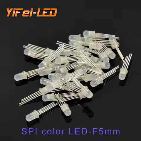 50pcs-1000pcs DC5V WS2812 APA102 PL9823 F5 5mm F8 8mm Round RGB LED YF923 chipset inside RGB Full co