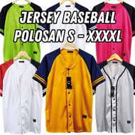 Plain Baseball Jersey for Men and Women, dryfit Material, SML 2XL 3XL 5XL - Plain Baseball Jersey - 
