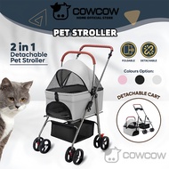 Pet Stroller 2in1 Detachable Pet Stroller Cat Stroller Dog Stroller Dog Cat Carrier 4 Wheels Lightwe