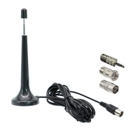 【GORGEOUS】 3meters FM Radio Antenna Telescopic Antenna with Magnetic Base 3 Plug Adapters #April