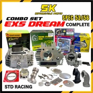 Block + Head Racing Ex5 Dream Spec 53mm 56mm Complete Set Head 23/27 Combo Set Blok Ex5 Head Espada
