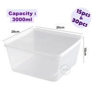 Microwave Container Food Container 3000ml (SQ7)/ Take Away Container / Bekas Makanan / Bekas Bahulu 