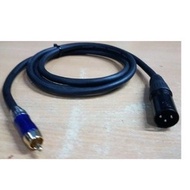 XLR male to RCA jack 1meter audio cable