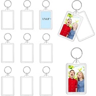 9 Pcs Photo Keychain (1.3 x 2inch) Mini Transparent Picture Keychain, Acrylic Photo Insert Keychain 