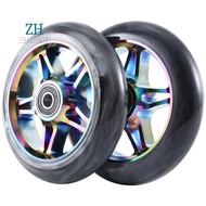 2Pcs Electric Scooter Wheel Scooter Replacement Wheels With Bearing Stunt Scooter Pu Wheels Scooter 