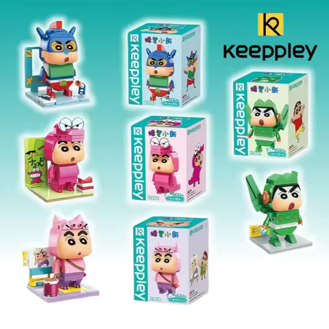 Keeppley Crayon Shin-chan Anime Building Block Toys 4 Cute Puzzle Toys Decorated Kawaii Children's G