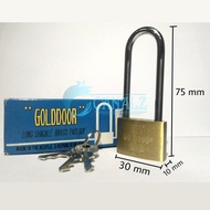 Golddoor Padlock 30mm Long Neck / Brass 30 mm / Brass Padlock