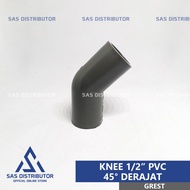 Knee 45° Degree 1/2" inch Keni 1/2 inch 45° Grest degree Elbow/ 1/2 45° PVC / L 1/2 45° DEGREE DEGRE