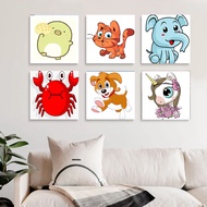 RUOPOTY 20x20cm Paint By Numbers Frame Paintings On Number Cartoon animals Paint For Painting Personalized Gift