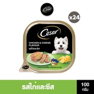 CESAR อาหารเปียกสุนัข แบบถาด ทุกรสชาติ 100 ก. (24 แพ็ก )