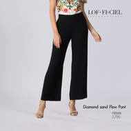 LOF-FI-CIEL Womans Pants Diamond sand Flow กางเกงผู้หญิง ขายาว สีดำ FBB4BL