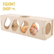 EQUOMT Exploring Hamster Wooden Tunnel Funny Natural Secret Peep Shed Escape Toy Multifunctional Hideout Guinea Pigs